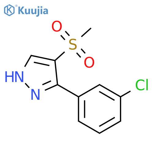 3-(3-Chloro-phenyl)-4-methanesulfonyl-1H-pyrazole structure