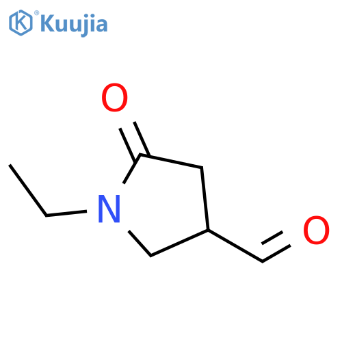 1-ethyl-5-oxopyrrolidine-3-carbaldehyde structure