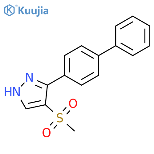 3-Biphenyl-4-yl-4-methanesulfonyl-1H-pyrazole structure