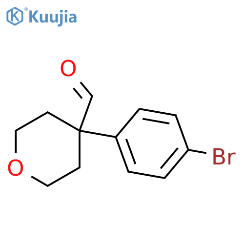 4-(4-Bromo-phenyl)-tetrahydro-pyran-4-carbaldehyde structure