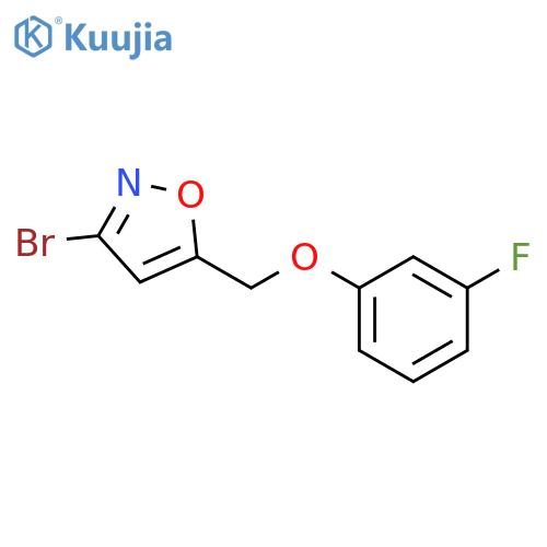 3-Bromo-5-(3-fluoro-phenoxymethyl)-isoxazole structure