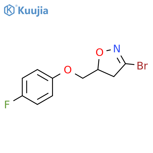 3-Bromo-5-(4-fluoro-phenoxymethyl)-4,5-dihydro-isoxazole structure