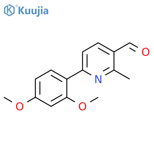 6-(2,4-dimethoxyphenyl)-2-methylpyridine-3-carbaldehyde structure