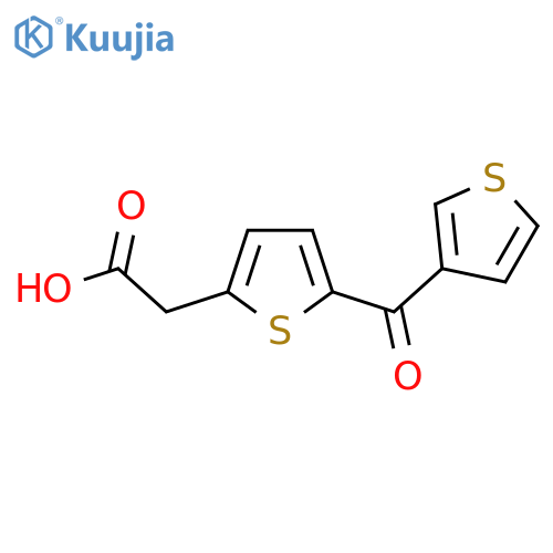 [5-(3-Thienylcarbonyl)-2-thienyl]acetic acid structure