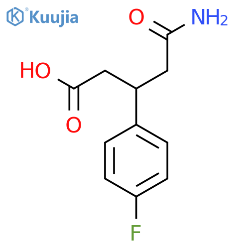 5-Amino-3-(4-fluorophenyl)-5-oxopentanoic acid structure