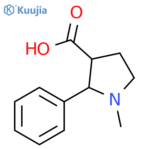1-methyl-2-phenylpyrrolidine-3-carboxylic acid structure