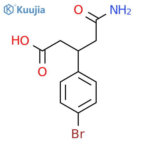 5-Amino-3-(4-bromophenyl)-5-oxopentanoic acid structure