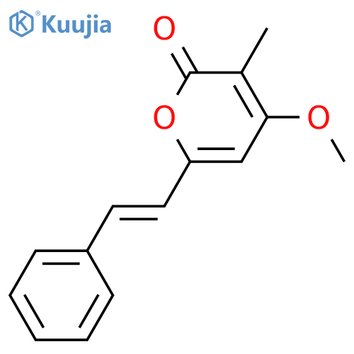4-Hydroxy-6-[2-(4-hydroxyphenyl)ethenyl]-3-methyl-2H-pyran-2-one; 12-Deoxy, 4-Me ether structure