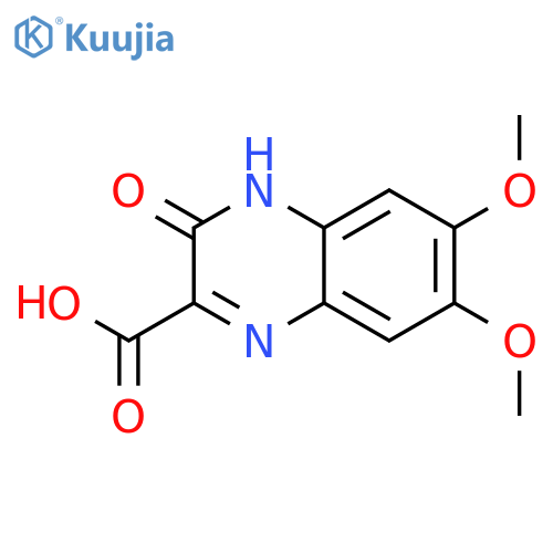 2-Quinoxalinecarboxylic acid, 3,4-dihydro-6,7-dimethoxy-3-oxo- structure
