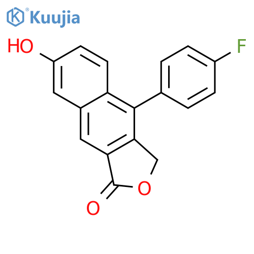 Naphtho[2,3-c]furan-1(3H)-one, 4-(4-fluorophenyl)-7-hydroxy- structure