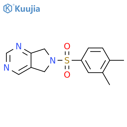 6-(3,4-dimethylbenzenesulfonyl)-5H,6H,7H-pyrrolo3,4-dpyrimidine structure