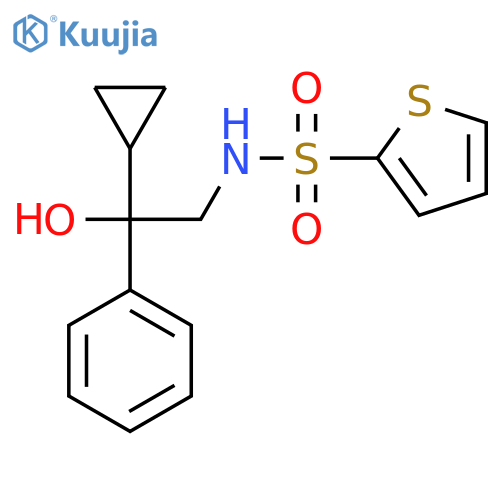 N-(2-cyclopropyl-2-hydroxy-2-phenylethyl)thiophene-2-sulfonamide structure