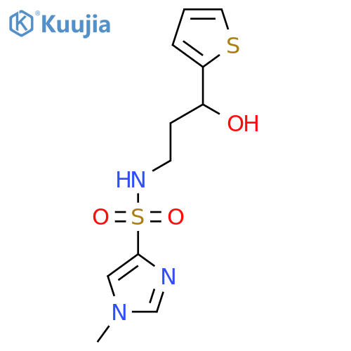 N-3-hydroxy-3-(thiophen-2-yl)propyl-1-methyl-1H-imidazole-4-sulfonamide structure