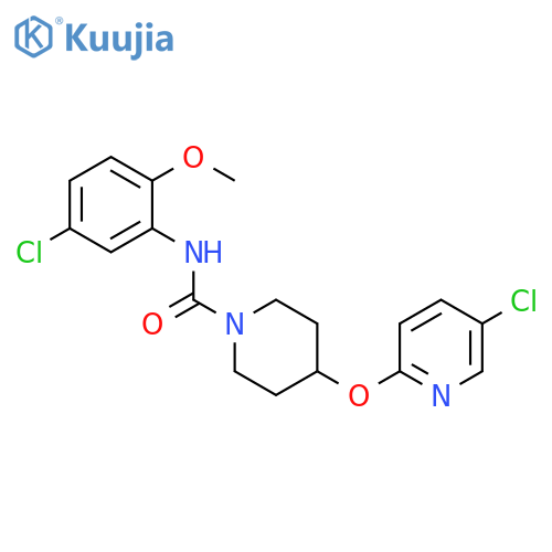 N-(5-chloro-2-methoxyphenyl)-4-[(5-chloropyridin-2-yl)oxy]piperidine-1-carboxamide structure