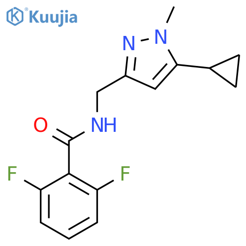 N-(5-cyclopropyl-1-methyl-1H-pyrazol-3-yl)methyl-2,6-difluorobenzamide structure