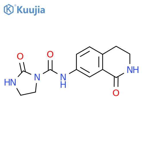 2-oxo-N-(1-oxo-1,2,3,4-tetrahydroisoquinolin-7-yl)imidazolidine-1-carboxamide structure
