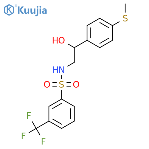 N-{2-hydroxy-2-4-(methylsulfanyl)phenylethyl}-3-(trifluoromethyl)benzene-1-sulfonamide structure