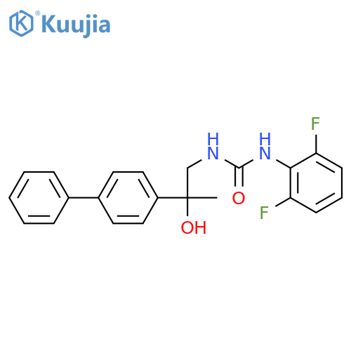 1-(2-{[1,1'-biphenyl]-4-yl}-2-hydroxypropyl)-3-(2,6-difluorophenyl)urea structure