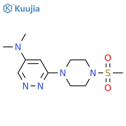 6-(4-methanesulfonylpiperazin-1-yl)-N,N-dimethylpyridazin-4-amine structure