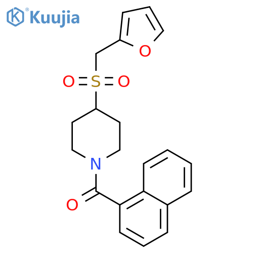 4-[(furan-2-yl)methanesulfonyl]-1-(naphthalene-1-carbonyl)piperidine structure