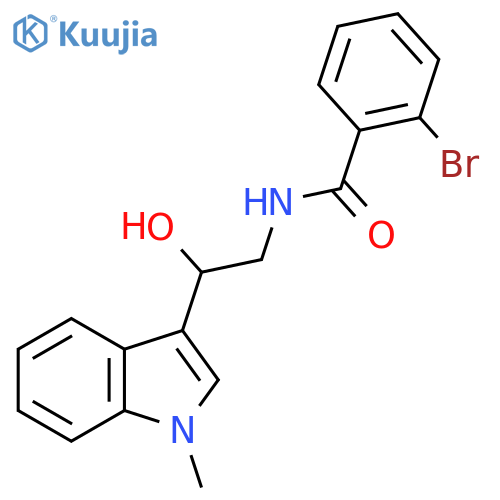 2-bromo-N-2-hydroxy-2-(1-methyl-1H-indol-3-yl)ethylbenzamide structure