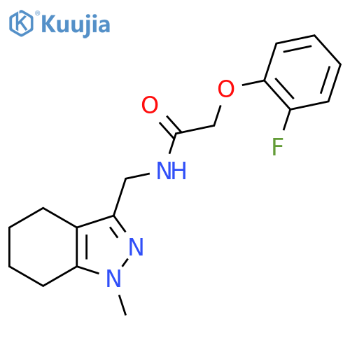 2-(2-fluorophenoxy)-N-(1-methyl-4,5,6,7-tetrahydro-1H-indazol-3-yl)methylacetamide structure