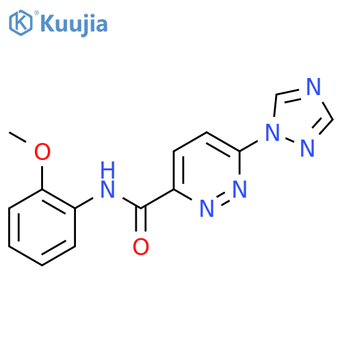 N-(2-methoxyphenyl)-6-(1H-1,2,4-triazol-1-yl)pyridazine-3-carboxamide structure