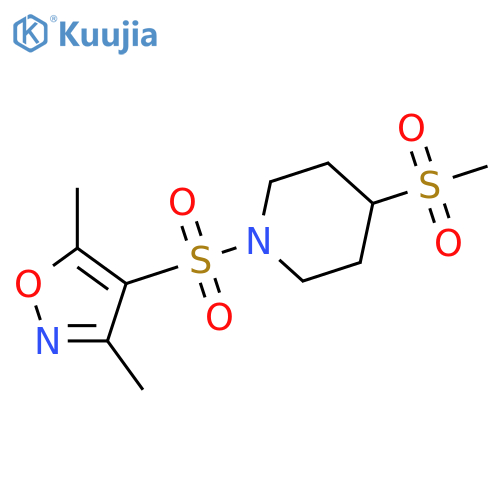 1-(3,5-dimethyl-1,2-oxazol-4-yl)sulfonyl-4-methanesulfonylpiperidine structure