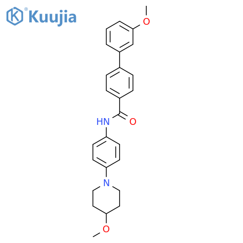 3'-methoxy-N-4-(4-methoxypiperidin-1-yl)phenyl-1,1'-biphenyl-4-carboxamide structure
