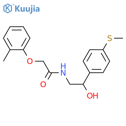 N-{2-hydroxy-2-[4-(methylsulfanyl)phenyl]ethyl}-2-(2-methylphenoxy)acetamide structure