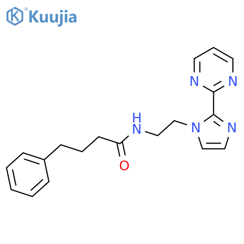 4-phenyl-N-{2-2-(pyrimidin-2-yl)-1H-imidazol-1-ylethyl}butanamide structure