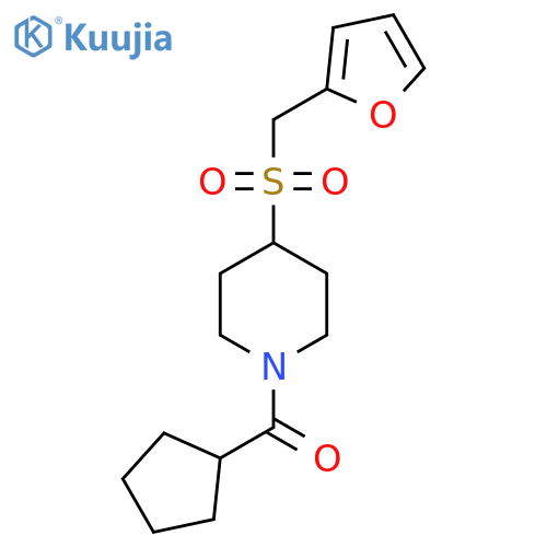 1-cyclopentanecarbonyl-4-(furan-2-yl)methanesulfonylpiperidine structure