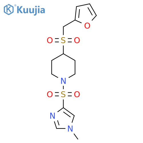4-(furan-2-yl)methanesulfonyl-1-(1-methyl-1H-imidazol-4-yl)sulfonylpiperidine structure