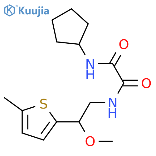N'-cyclopentyl-N-[2-methoxy-2-(5-methylthiophen-2-yl)ethyl]oxamide structure