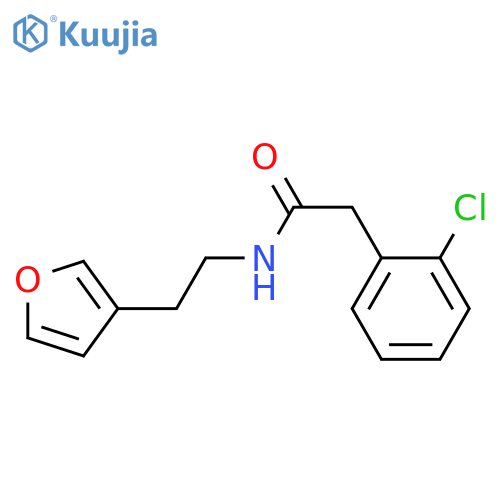 2-(2-chlorophenyl)-N-[2-(furan-3-yl)ethyl]acetamide structure