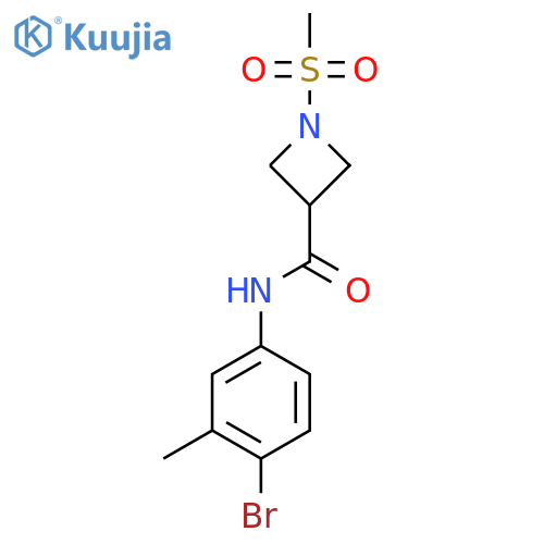 N-(4-bromo-3-methylphenyl)-1-methanesulfonylazetidine-3-carboxamide structure