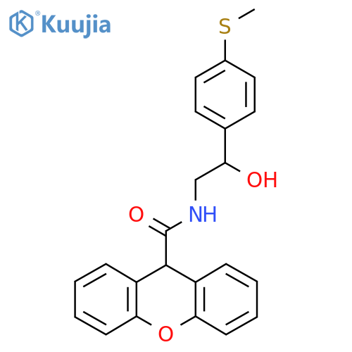 N-{2-hydroxy-2-4-(methylsulfanyl)phenylethyl}-9H-xanthene-9-carboxamide structure