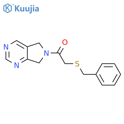 2-(benzylsulfanyl)-1-{5H,6H,7H-pyrrolo3,4-dpyrimidin-6-yl}ethan-1-one structure