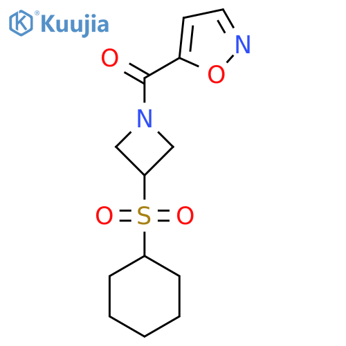 5-3-(cyclohexanesulfonyl)azetidine-1-carbonyl-1,2-oxazole structure