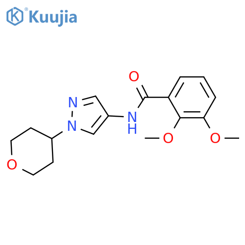 2,3-dimethoxy-N-[1-(oxan-4-yl)pyrazol-4-yl]benzamide structure