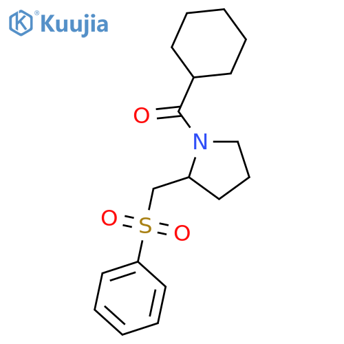 2-(benzenesulfonyl)methyl-1-cyclohexanecarbonylpyrrolidine structure