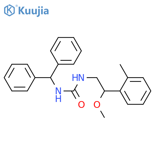 1-benzhydryl-3-[2-methoxy-2-(2-methylphenyl)ethyl]urea structure