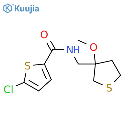 5-chloro-N-(3-methoxythiolan-3-yl)methylthiophene-2-carboxamide structure