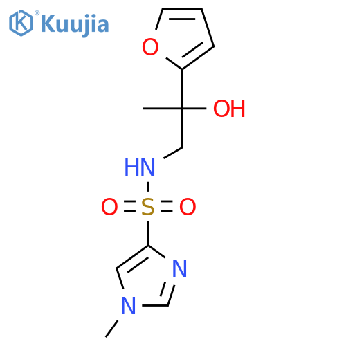 N-2-(furan-2-yl)-2-hydroxypropyl-1-methyl-1H-imidazole-4-sulfonamide structure