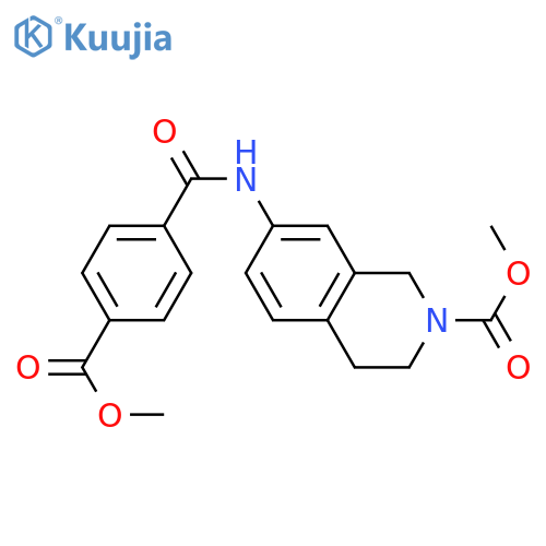 methyl 7-4-(methoxycarbonyl)benzamido-1,2,3,4-tetrahydroisoquinoline-2-carboxylate structure