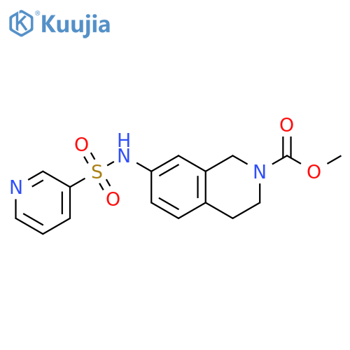 methyl 7-(pyridine-3-sulfonamido)-1,2,3,4-tetrahydroisoquinoline-2-carboxylate structure