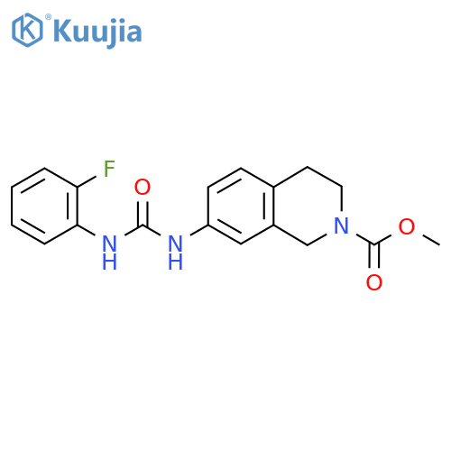 methyl 7-{(2-fluorophenyl)carbamoylamino}-1,2,3,4-tetrahydroisoquinoline-2-carboxylate structure