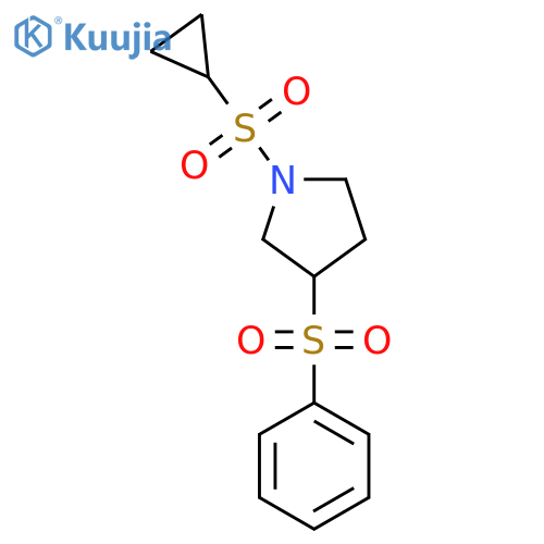 3-(benzenesulfonyl)-1-(cyclopropanesulfonyl)pyrrolidine structure