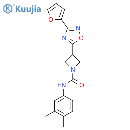 N-(3,4-dimethylphenyl)-3-3-(furan-2-yl)-1,2,4-oxadiazol-5-ylazetidine-1-carboxamide structure