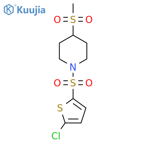 1-(5-chlorothiophen-2-yl)sulfonyl-4-methanesulfonylpiperidine structure